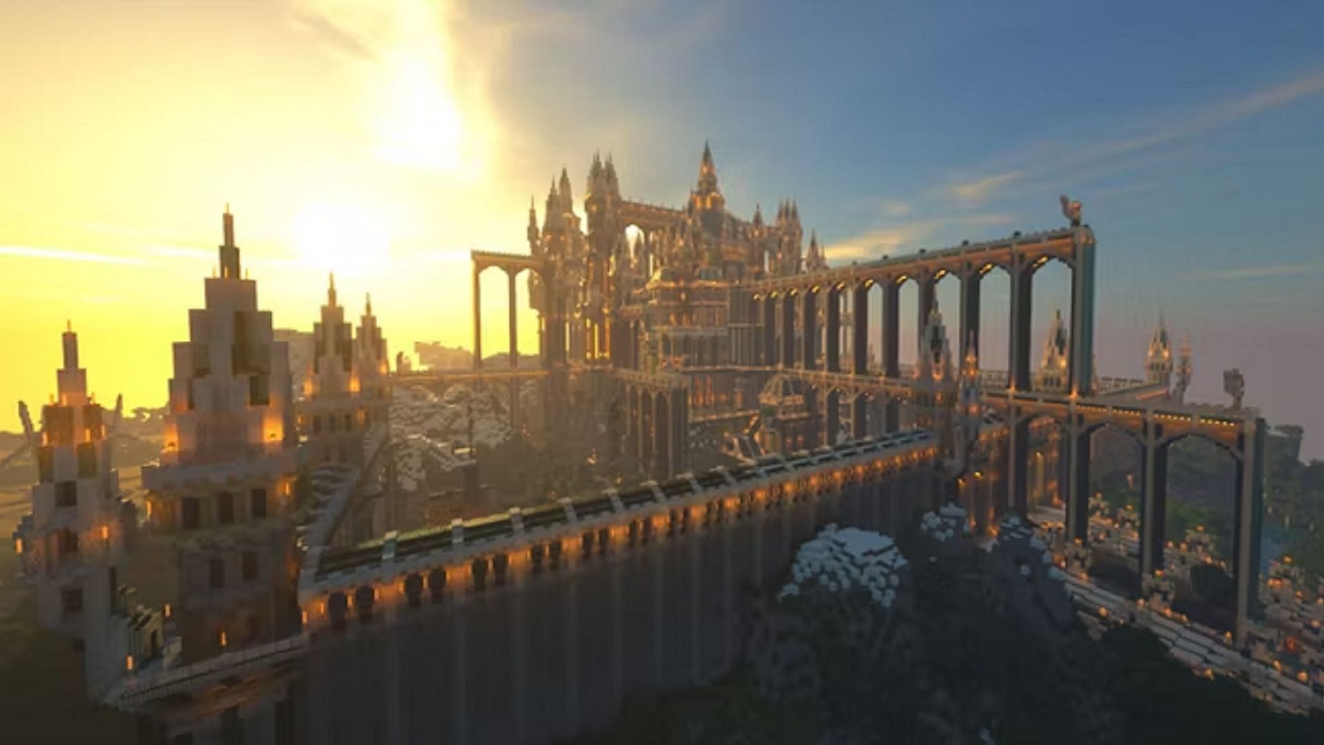 A massive castle for Minecraft players (Image via u/151owners/Reddit)