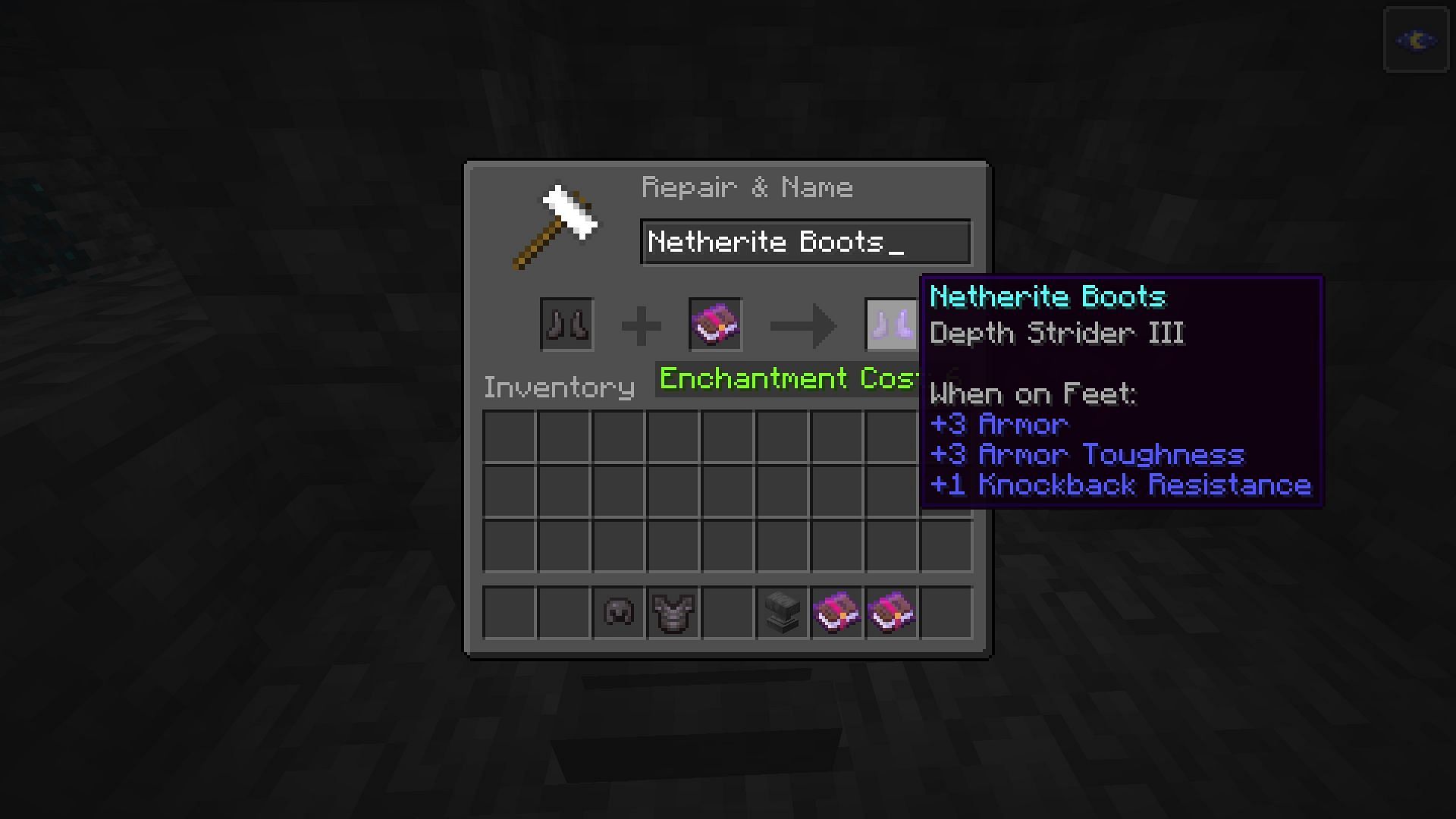 Players can apply enchanted books via anvil in Minecraft (Image via Mojang)