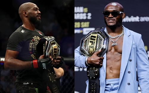 Jon Jones (left), Kamaru Usman (right)