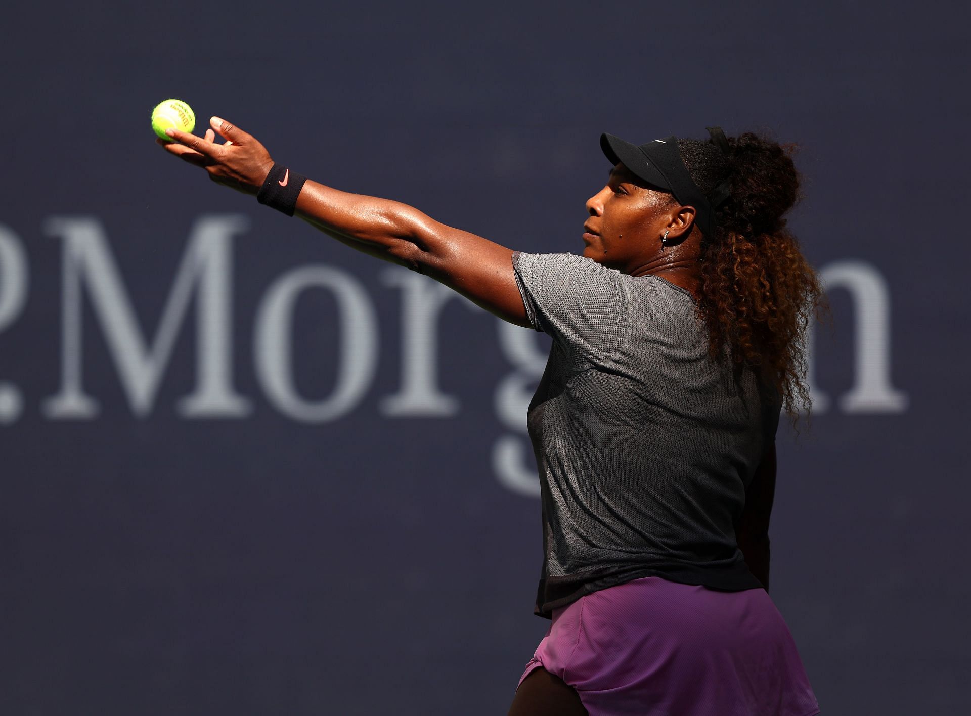 Serena Williams practicing ahead of the US Open