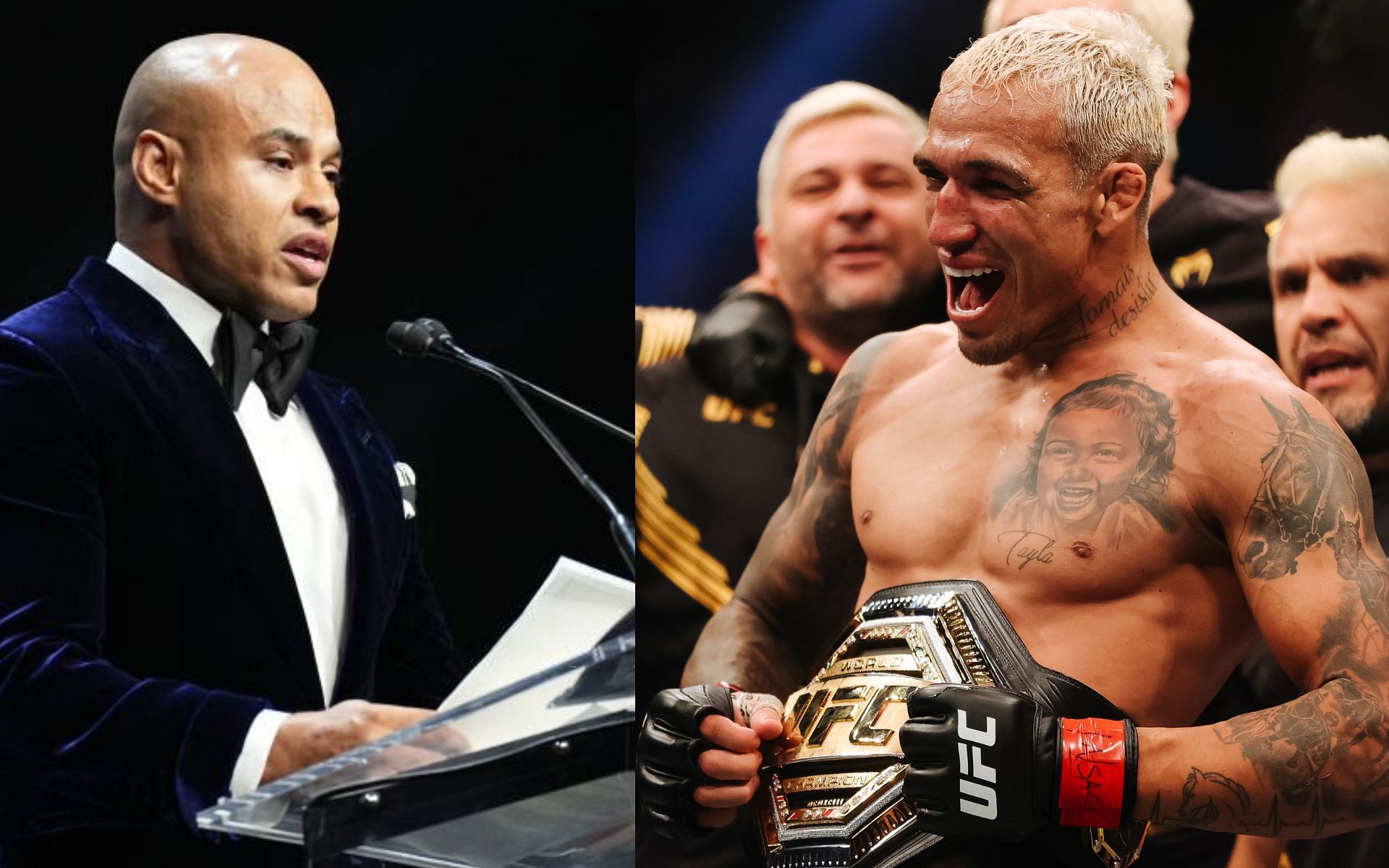 Ali Abdelaziz (left) and Charles Oliveira (right). [Images courtesy: left image from sherdog.com, and right image via Getty Images]