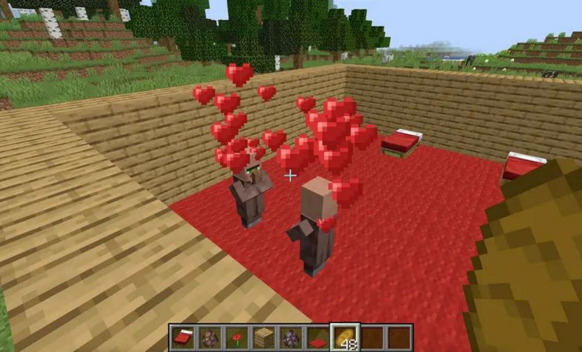 Villagers can be bred (Image via Mojang)