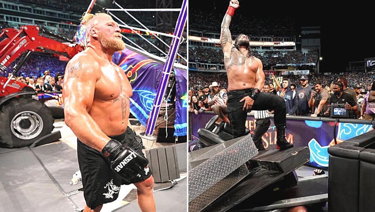 Brock Lesnar/Roman Reigns defeats The Beast Incarnate