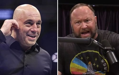 Joe Rogan (L) Alex Jones (R) - (Twitter @VinceSchilling)