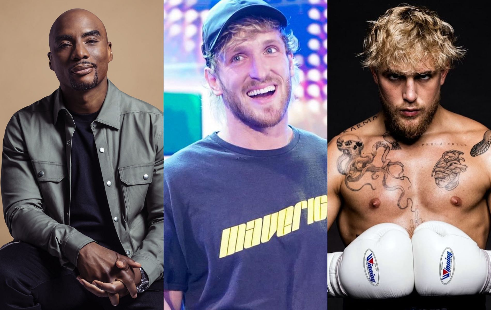 Charlamagne the God, Logan Paul and Jake Paul [L-R]