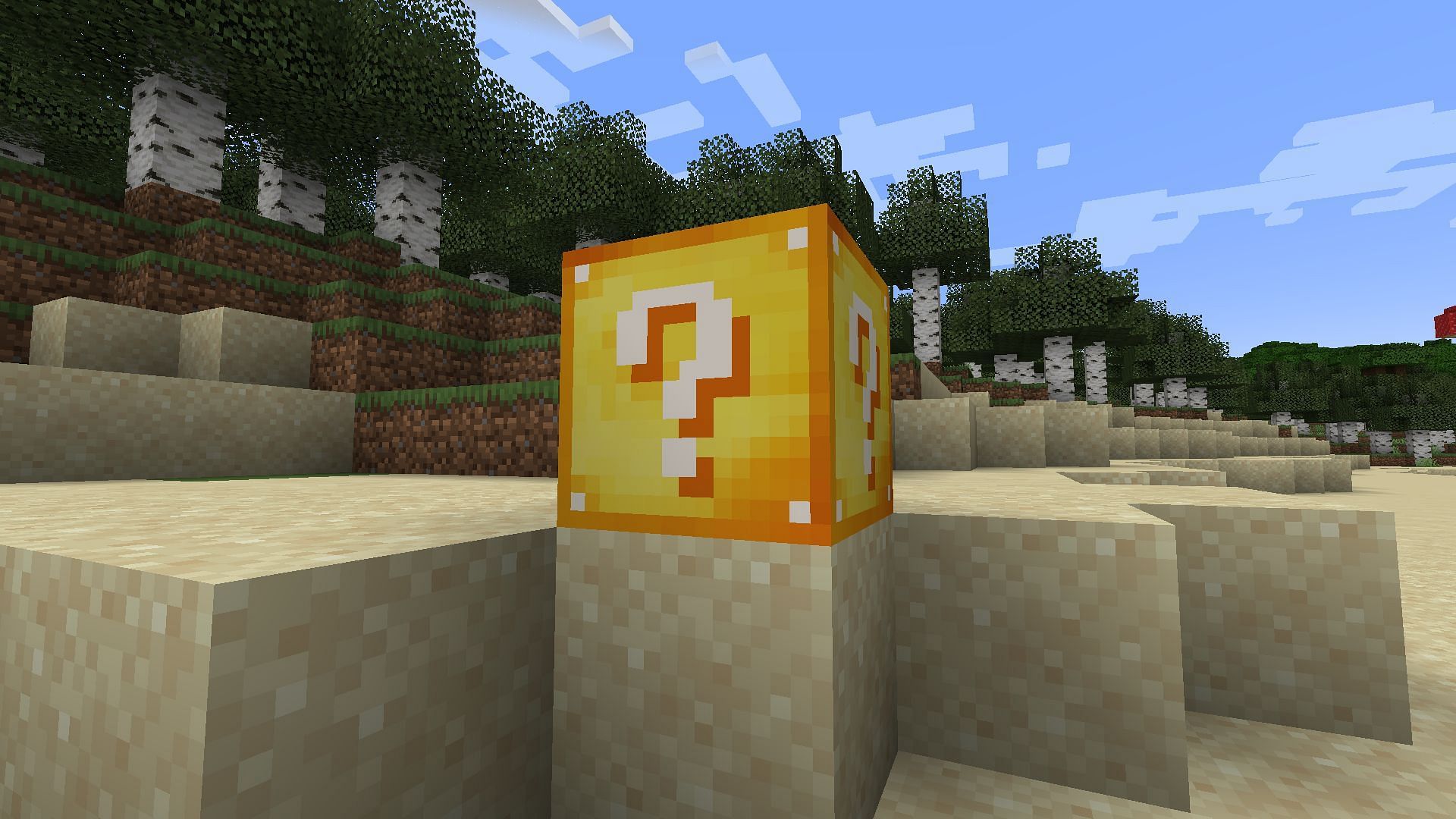 The Lucky Block from the Lucky Blocks mod (Image via Minecraft)