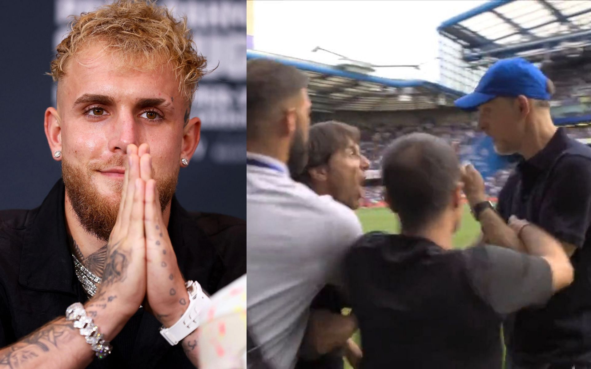 Jake Paul reacts to scuffle between Antonio Conte &amp; Thomas Tuchel