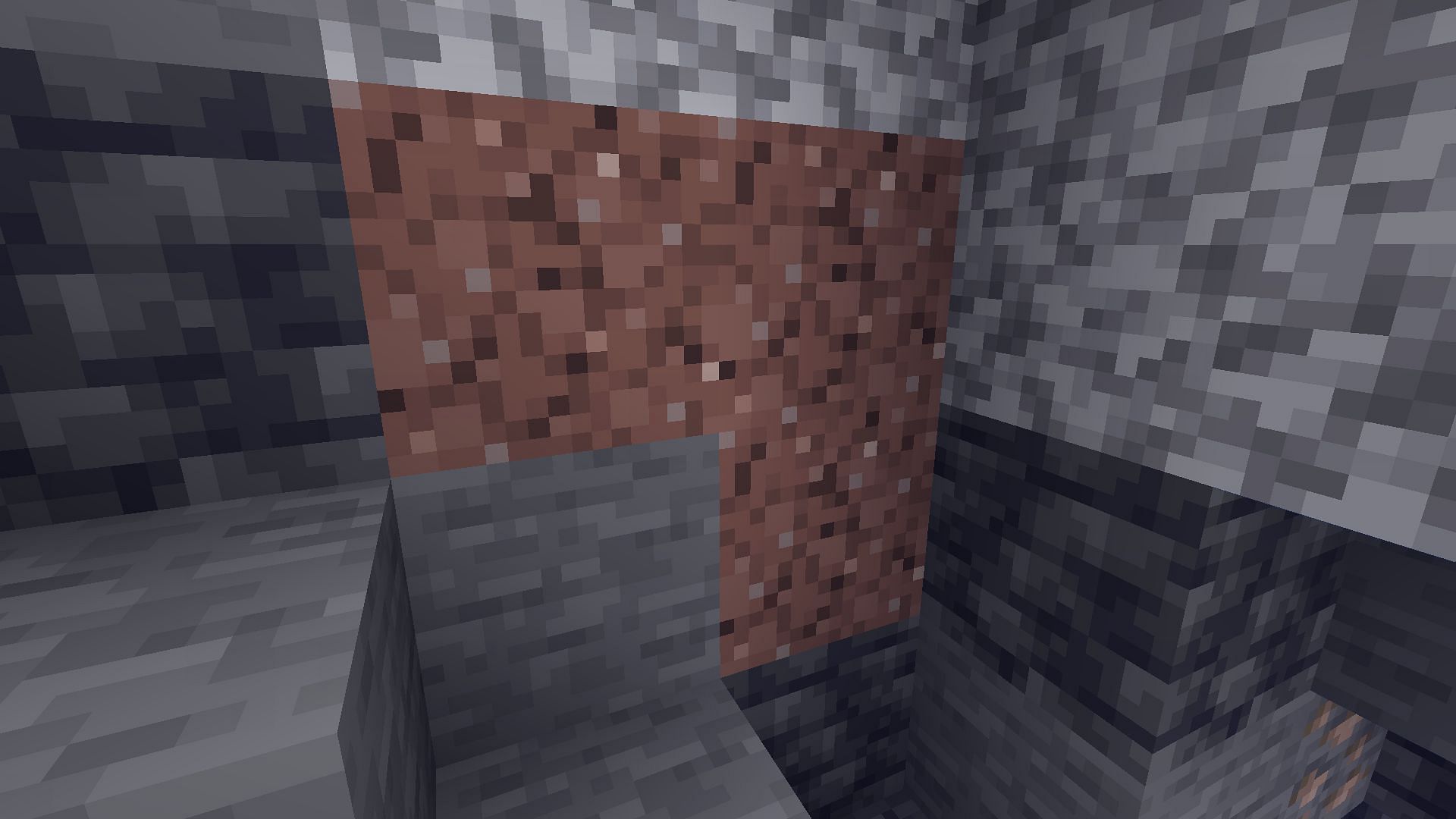 Granite is just another block of terrain in Minecraft (Image via Mojang)