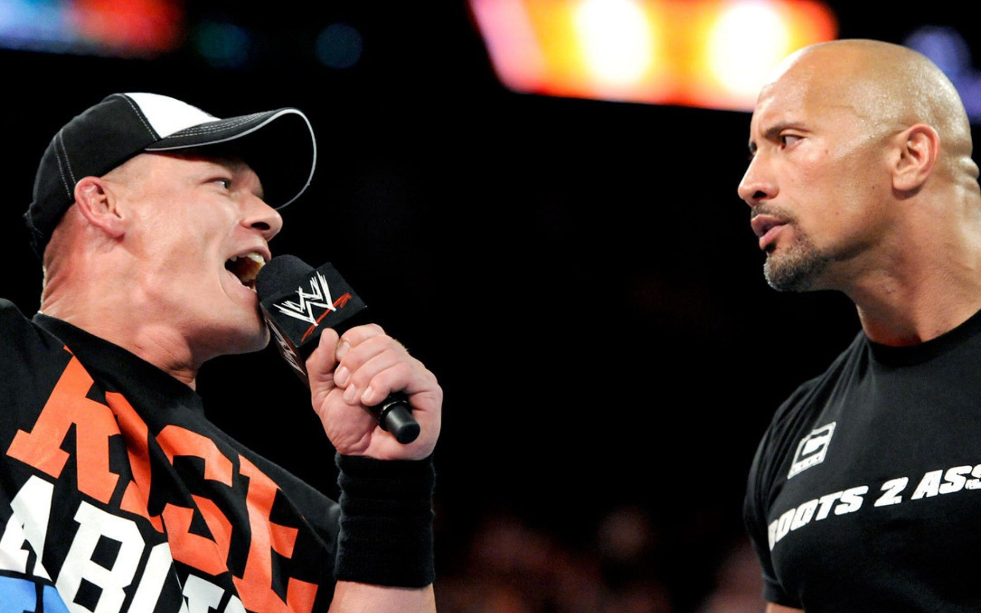 WWE Superstars John Cena and The Rock