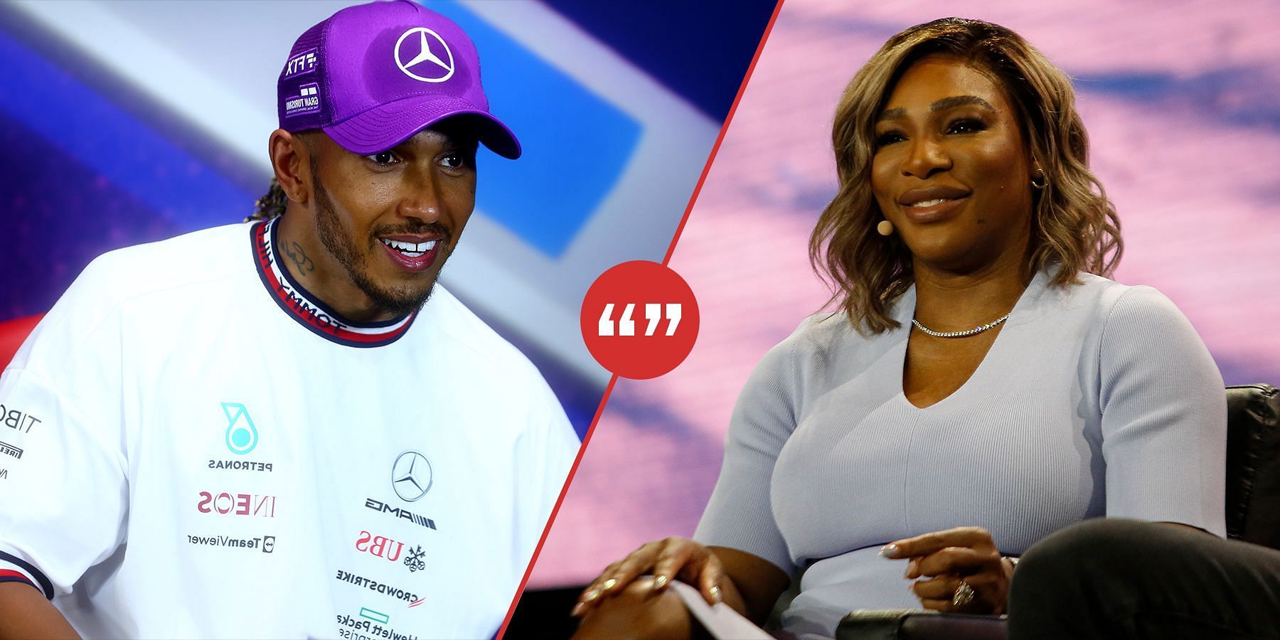 Lewis Hamilton (L) and Serena Williams