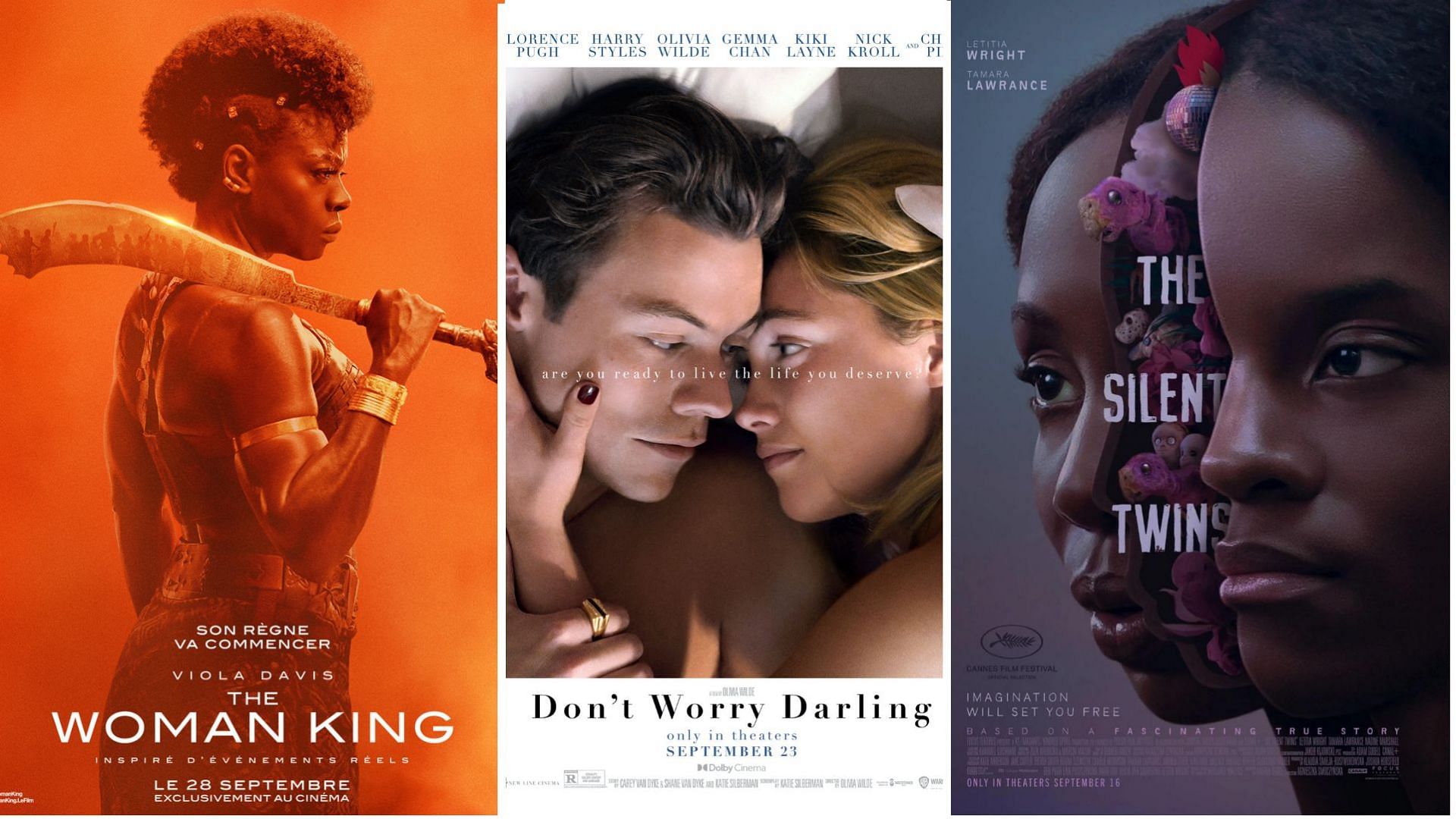 Top 5 movie releases in September 2022 (Images via Sony, Warner Bros, Focus Features)