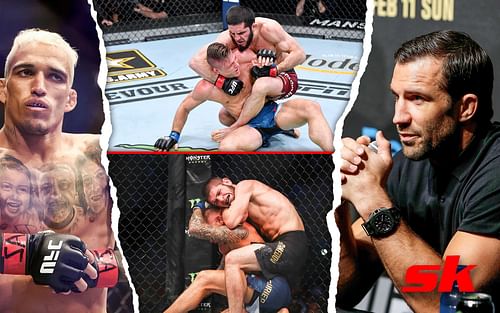 Charles Oliveira (Left), Islam Makhachev vs. Drew Dober (Top Center), Khabib Nurmagomedov vs. Dustin Poirier (Bottom Center), Luke Rockhold (Right)