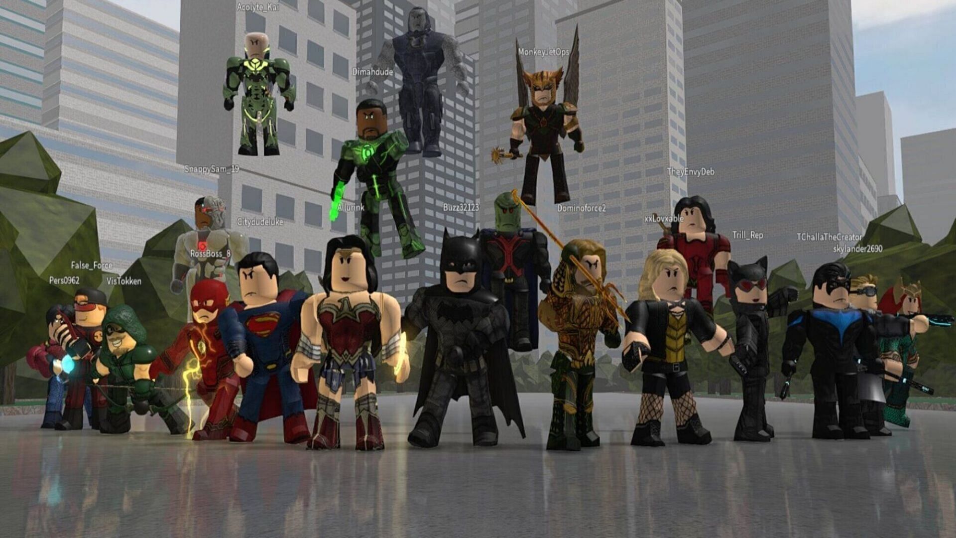 Roblox games listed in this article features renowned DC heroes and infamous villains (Image via DCU Twitter)