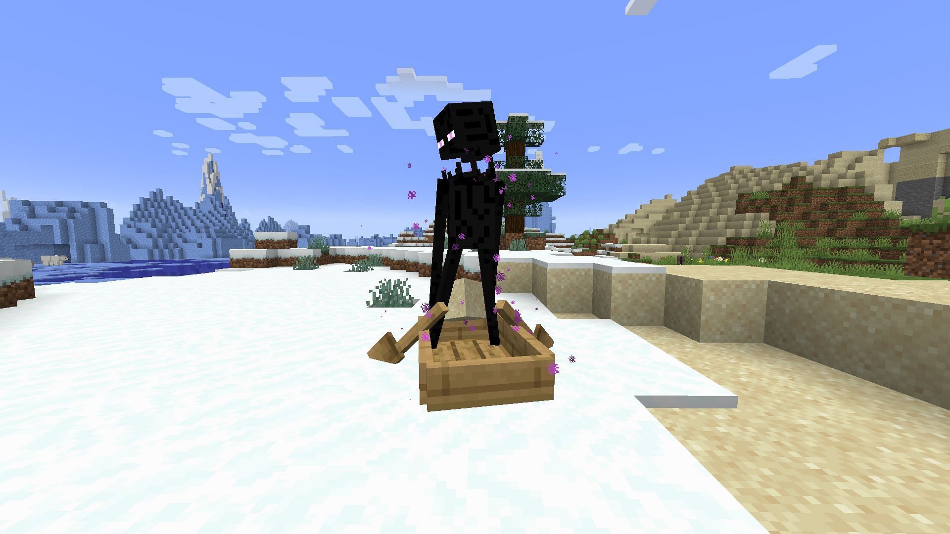 Enderman will only get angry if players see them for too long (Image via Mojang)