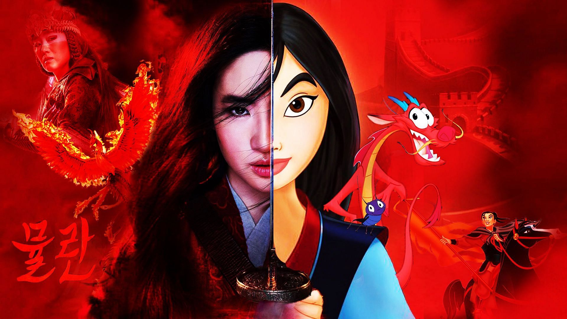 The remake and the original &#039;Mulan&#039; (Image via Disney)
