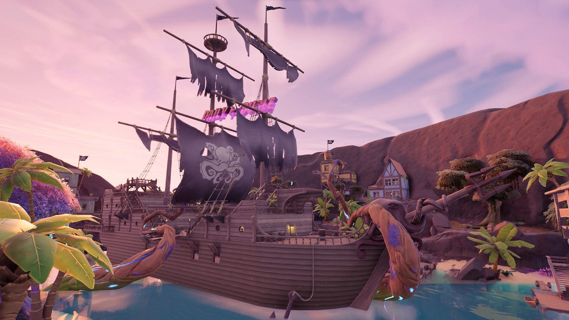 Lazy Lagoon has finally replaced the Daily Bugle in Fortnite. (Image via Epic Games)