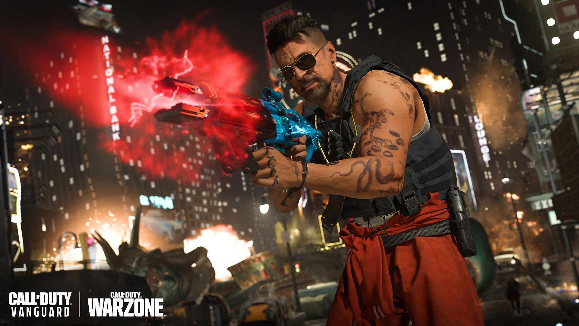 Raul Menendez with his favorite weapon, the EX1 (Image via Activision)