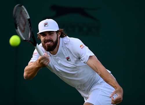 Reilly Opelka in action at the 2022 Wimbledon. (Pic: Getty Images)