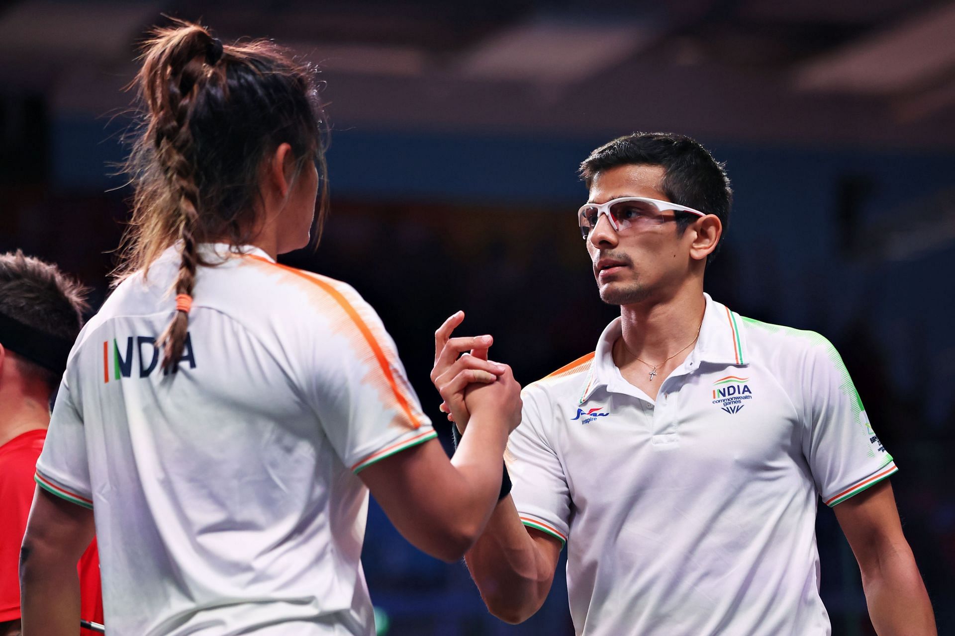 Indian squash players Dipika Pallikal and Saurav Ghoshal at CWG 2022. (PC: Getty Images)