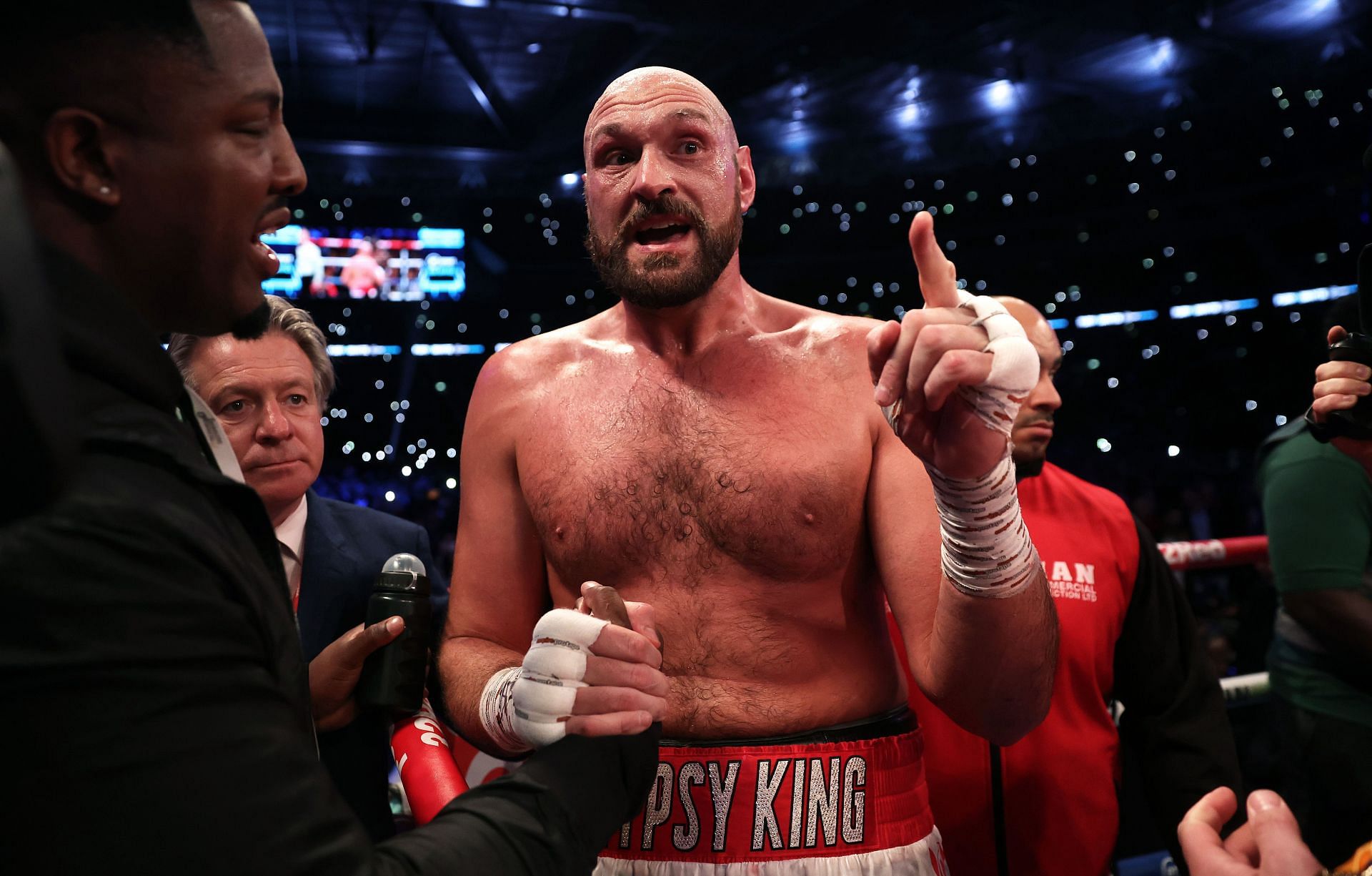 Tyson Fury after his fight against Dillian Whyte