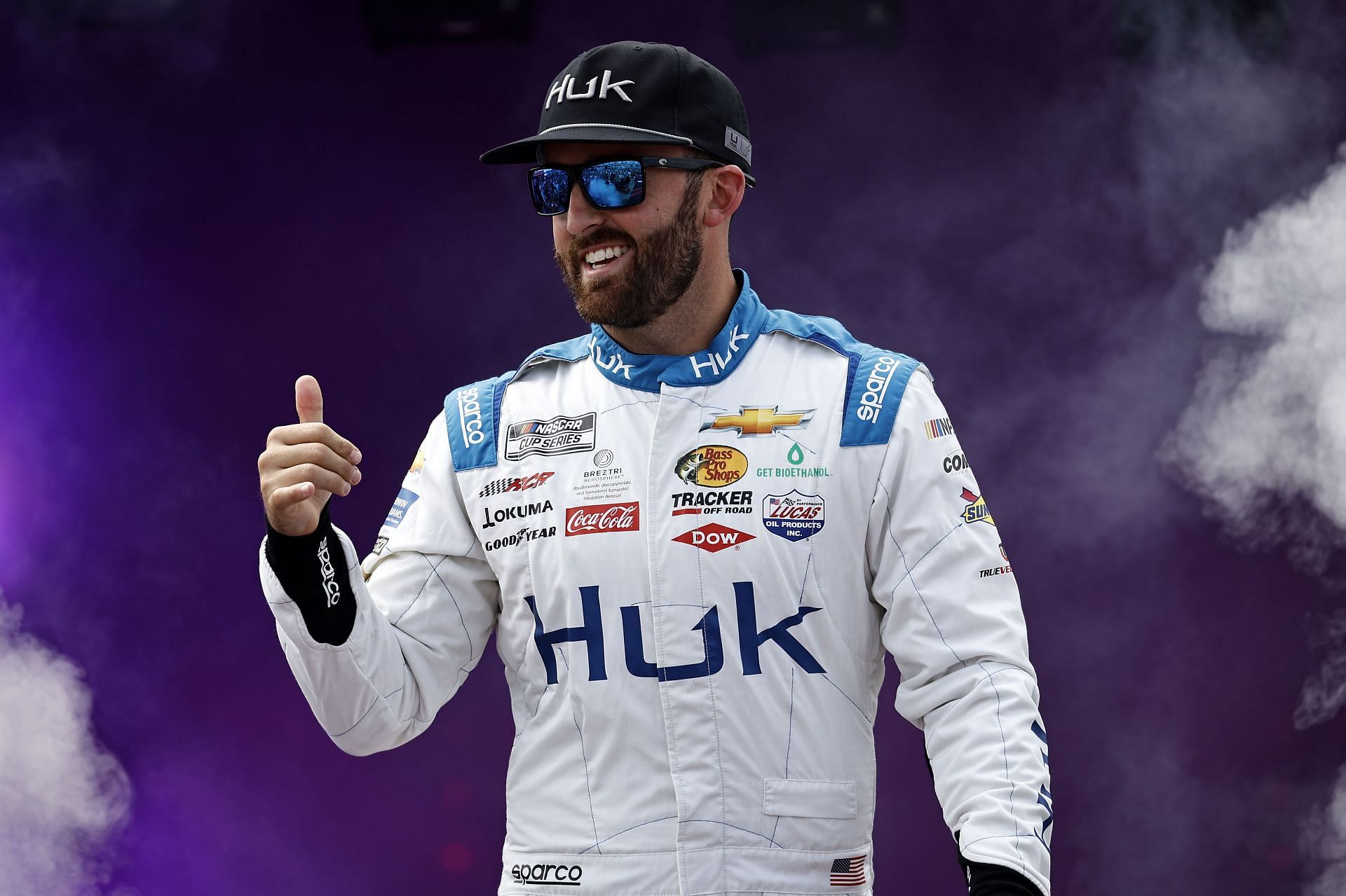 Austin Dillon walks onstage during driver intros before the 2022 NASCAR Cup Series Federated Auto Parts 400 at Richmond Raceway in Richmond, Virginia. (Photo by Chris Graythen/Getty Images)