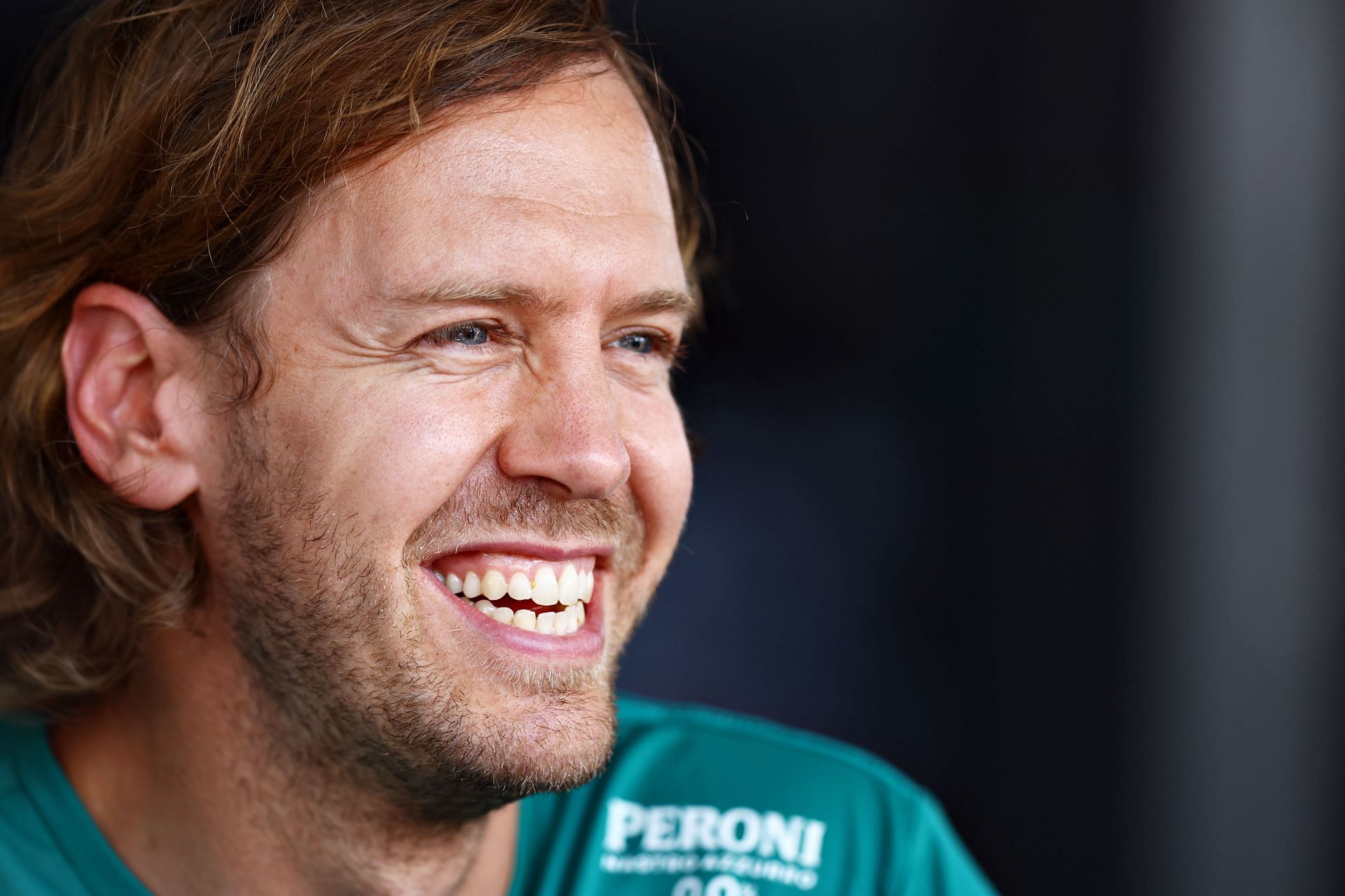 Sebastian Vettel talks to the media in the Paddock during previews ahead of the F1 Grand Prix of Hungary at Hungaroring on July 28, 2022, in Budapest, Hungary (Photo by Francois Nel/Getty Images)