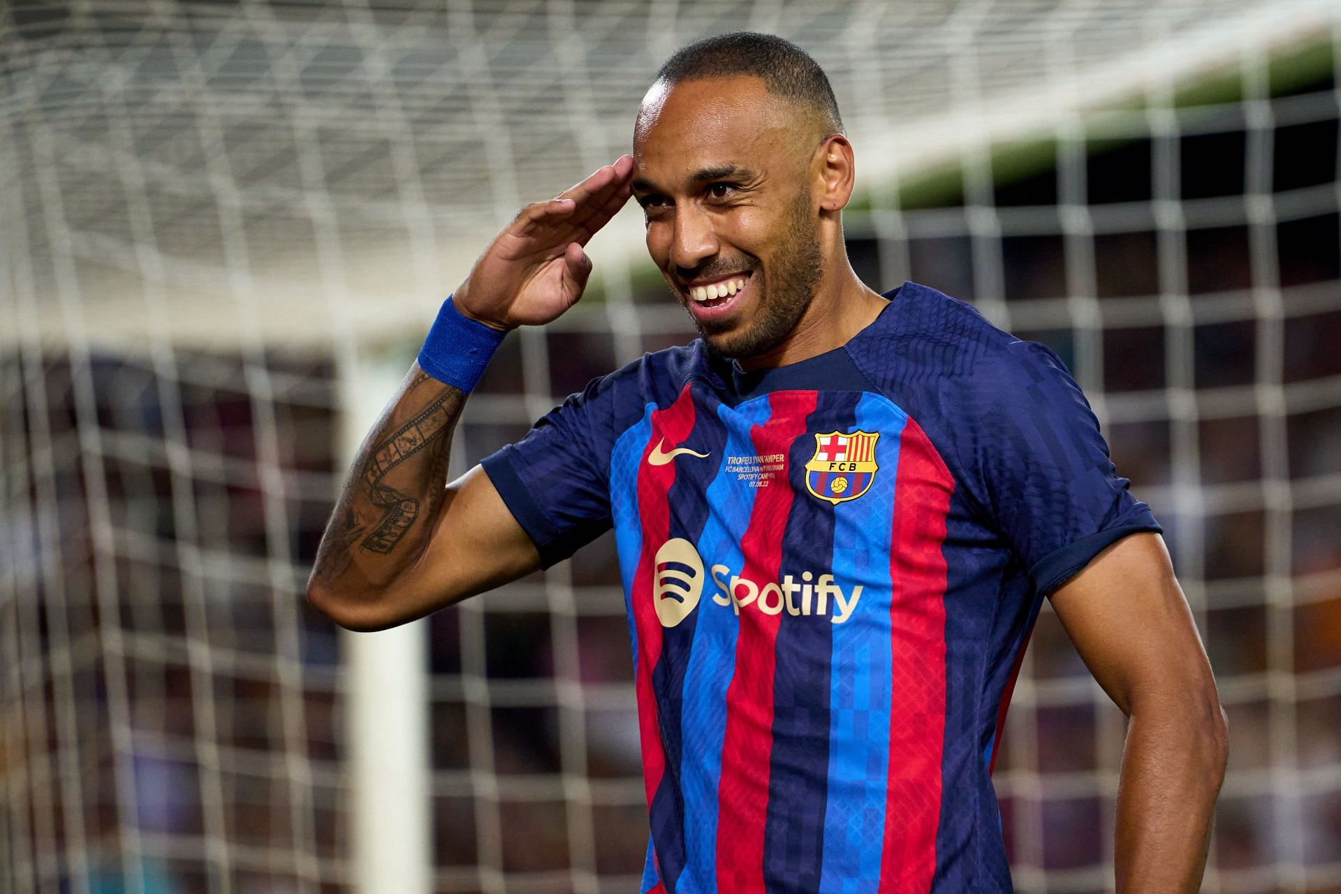 Pierre-Emerick Aubameyang moved to Barcelona in January.