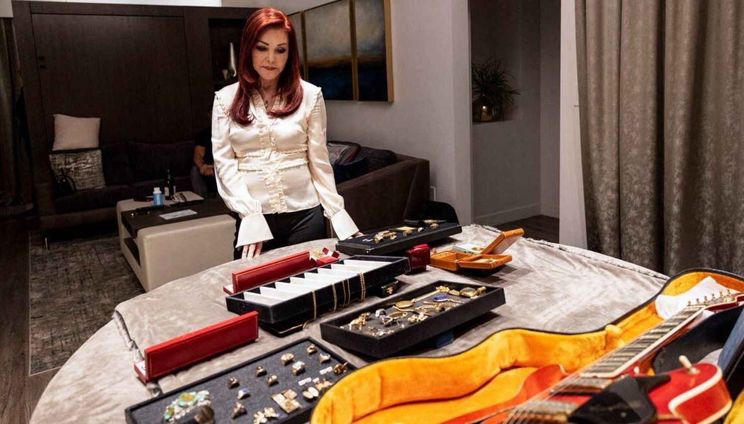 Priscilla Presley is supporting the auction of Elvis&#039;s items. (Image via Twitter)
