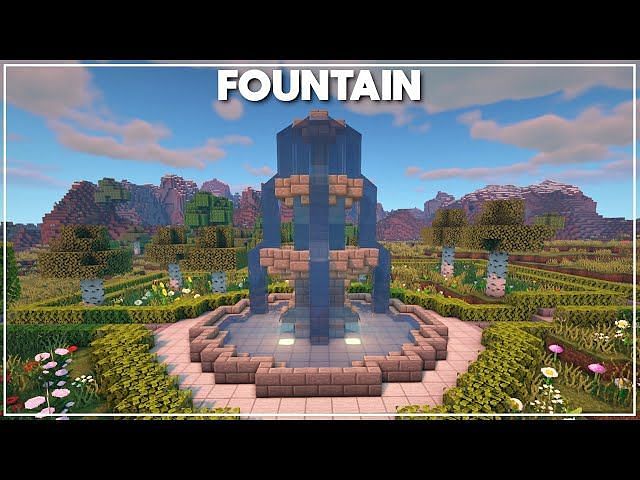 How to build a fountain in Minecraft 1.19 update