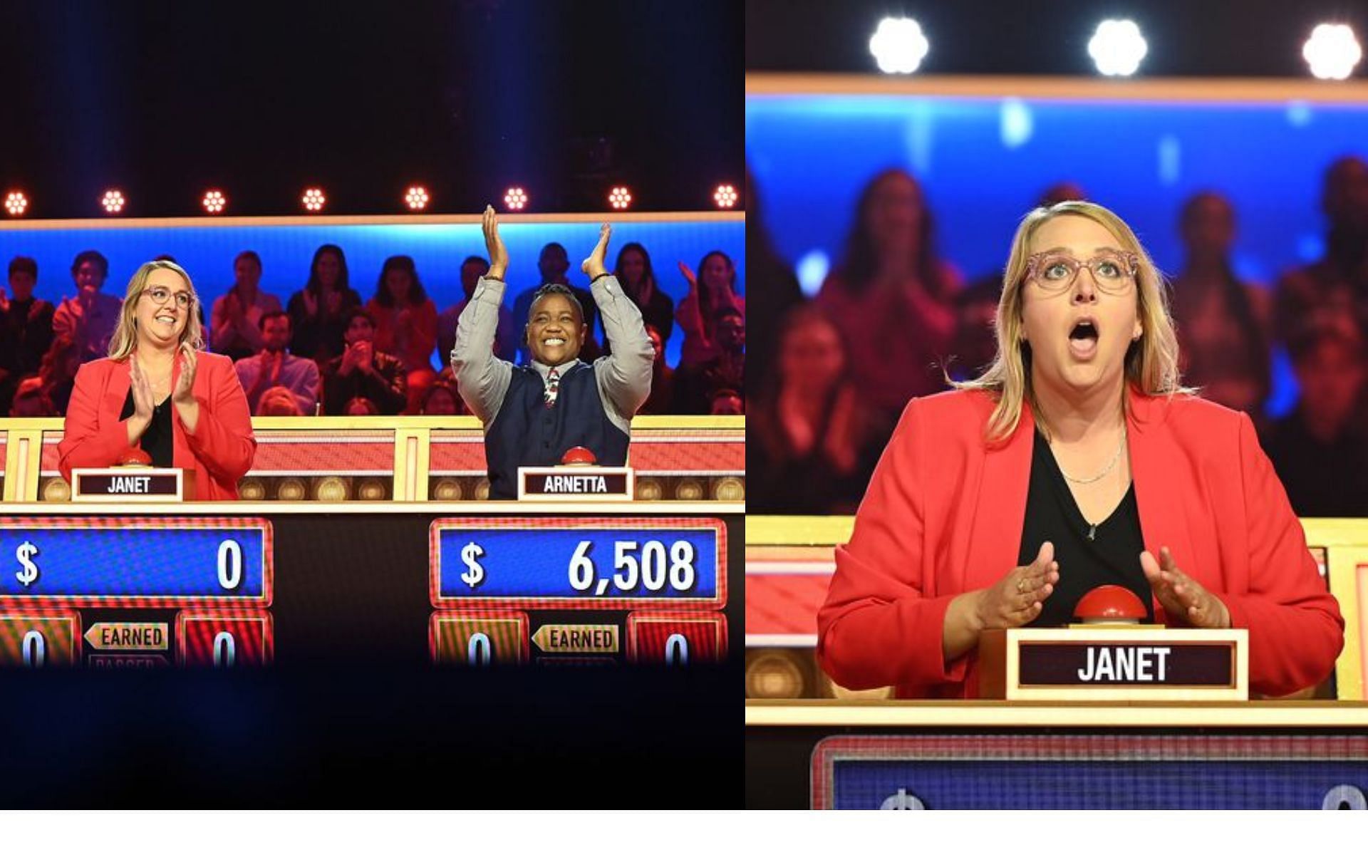 Janet wins $307,961 after three bonus rounds with no Whammies (Images via John Fleenor/ ABC)