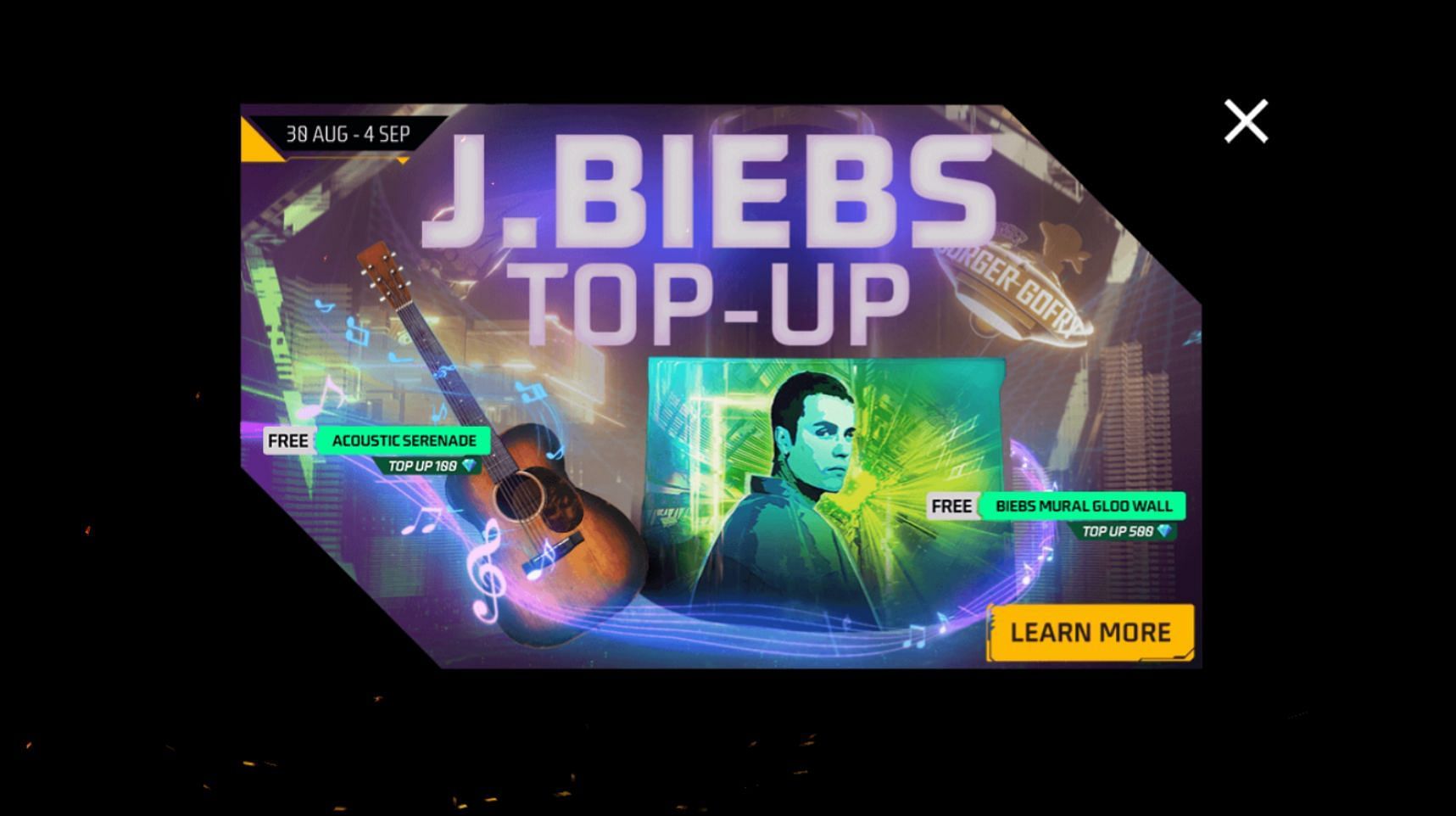 J. Biebs Refill (Gambar via Garena)