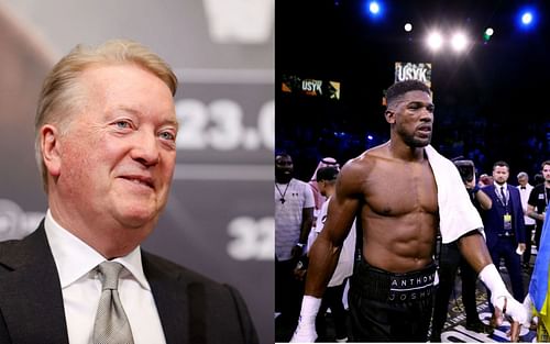 Frank Warren (L) and Anthony Joshua (R)