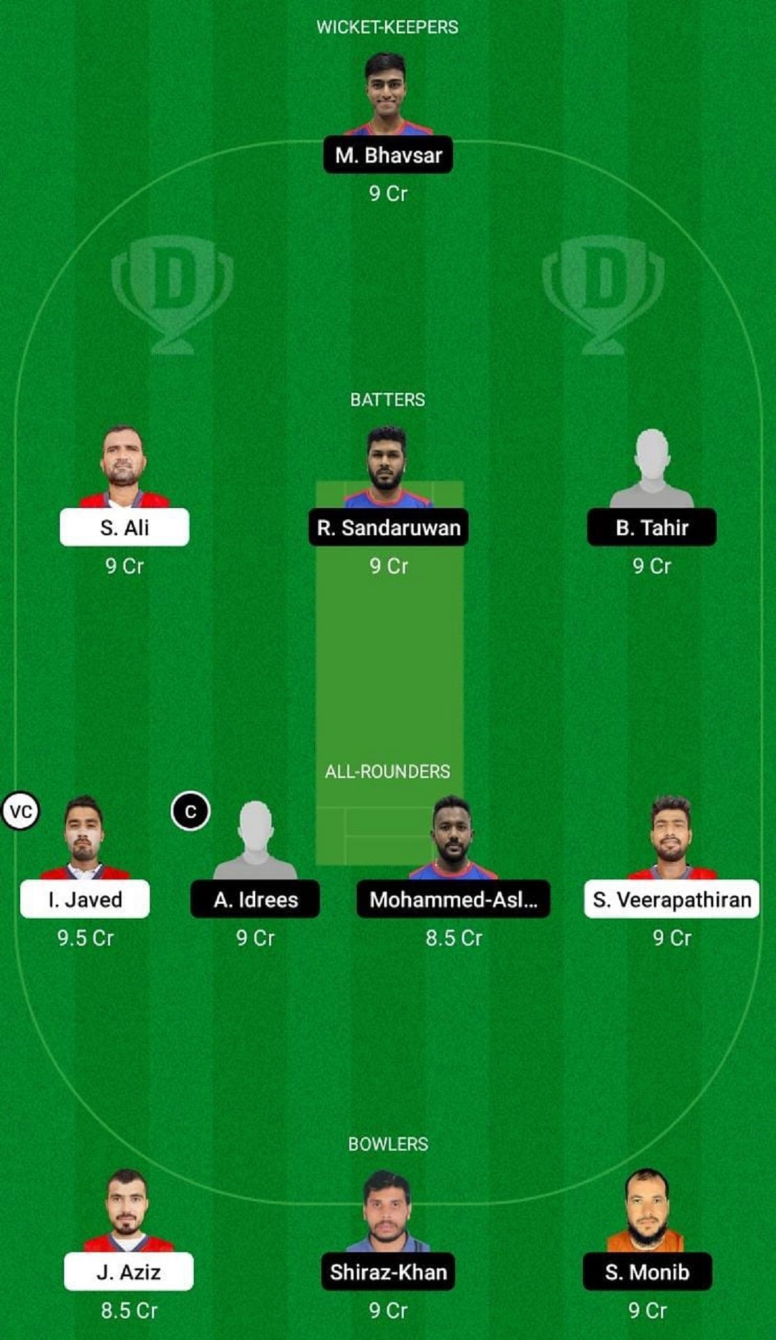 BAH vs KUW Dream11 Fantasy Suggestion #1