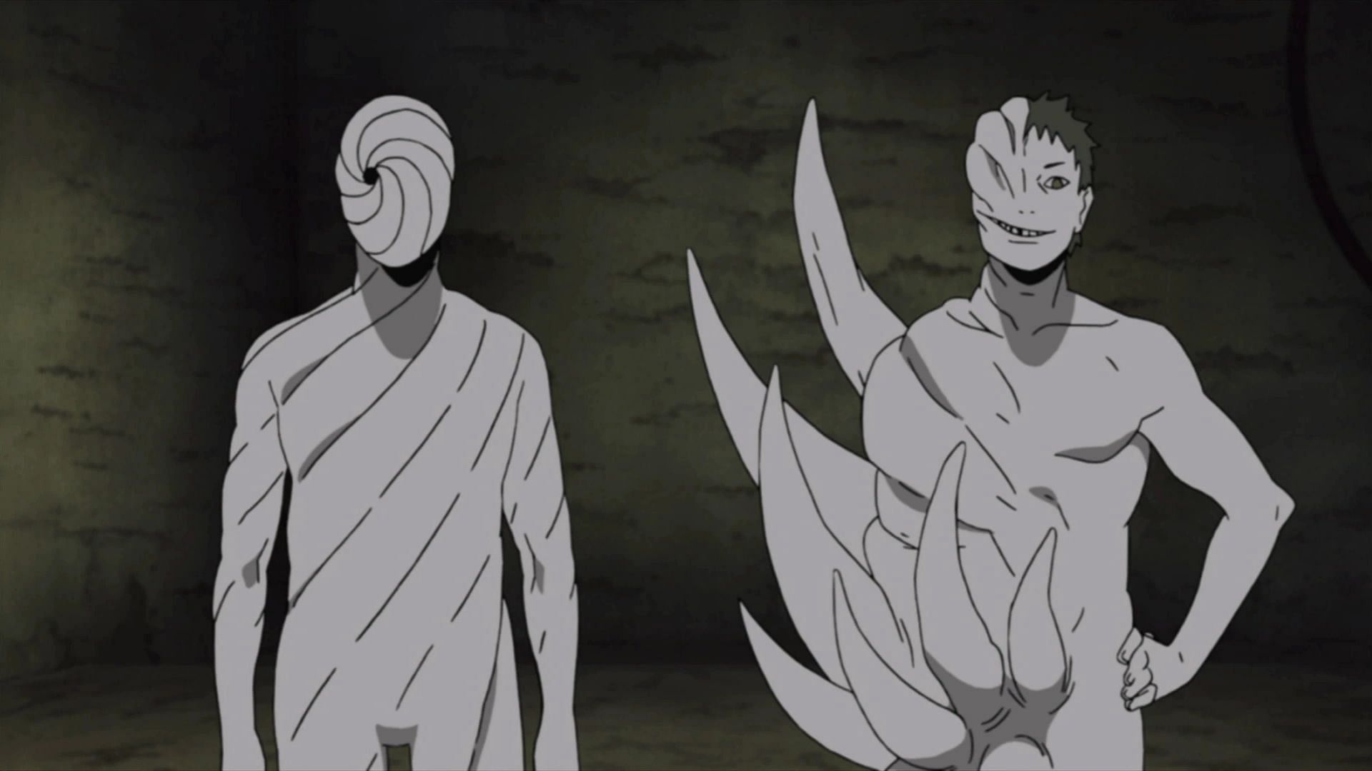 Tobi standing near the original White Zetsu (Image via Studio Pierrot)