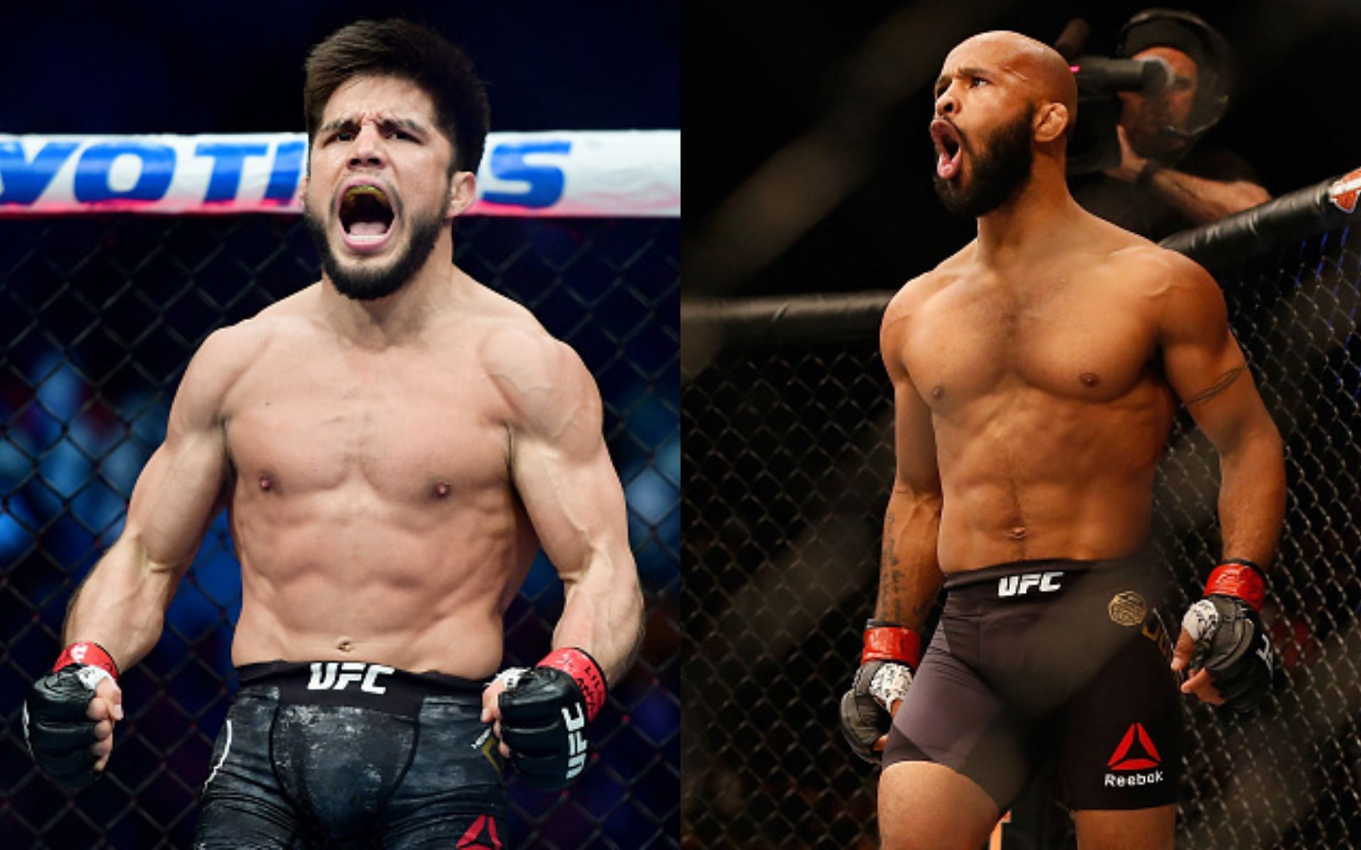 Henry Cejudo (left) and Demetrious Johnson (right)(Images via Getty)