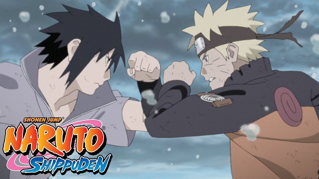 Sasuke (left) and Naruto (right) as seen in the series&#039; anime (Image via Studio Pierrot)