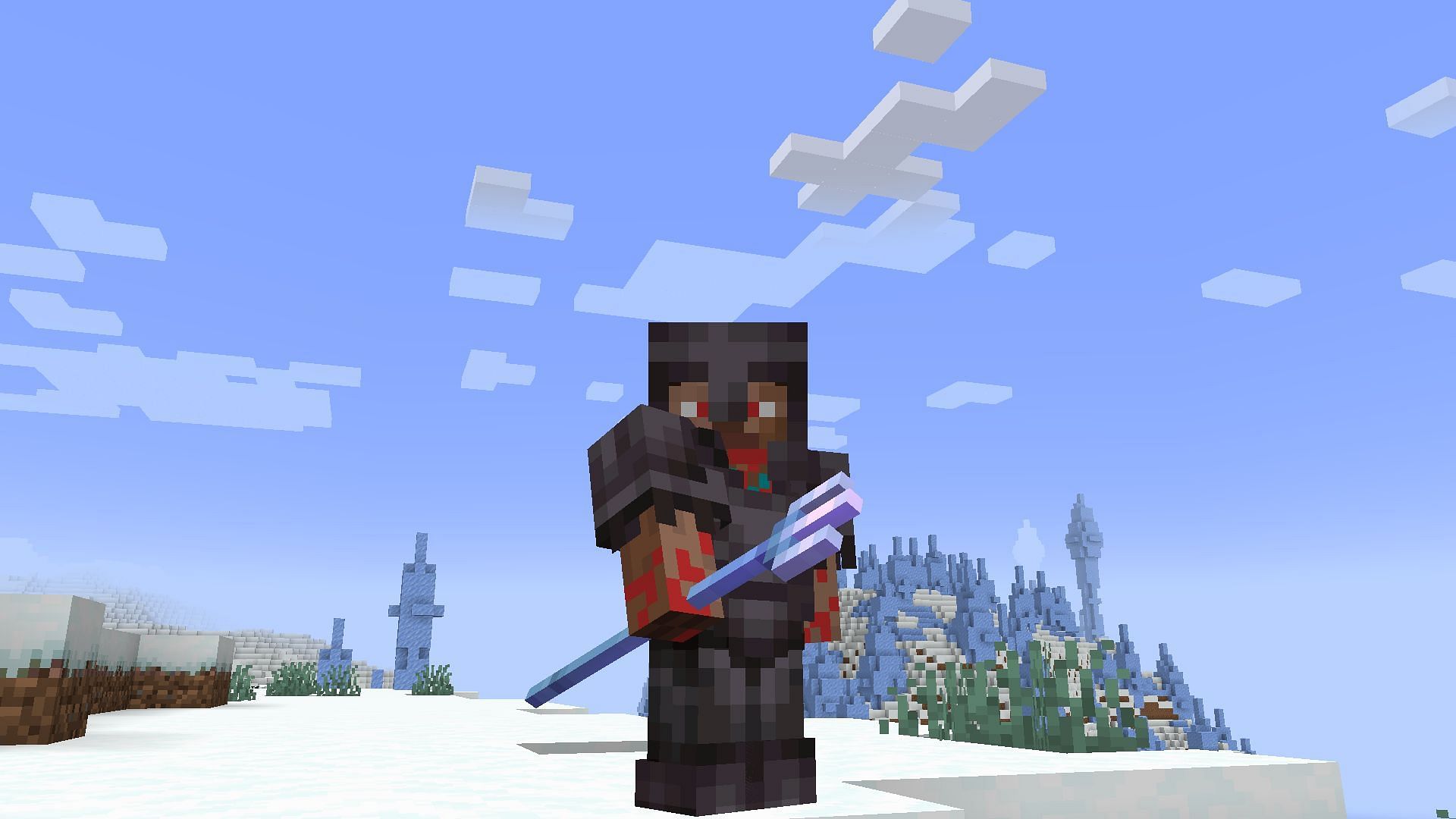 Trident is the rarest weapon in the game (Image via Mojang)