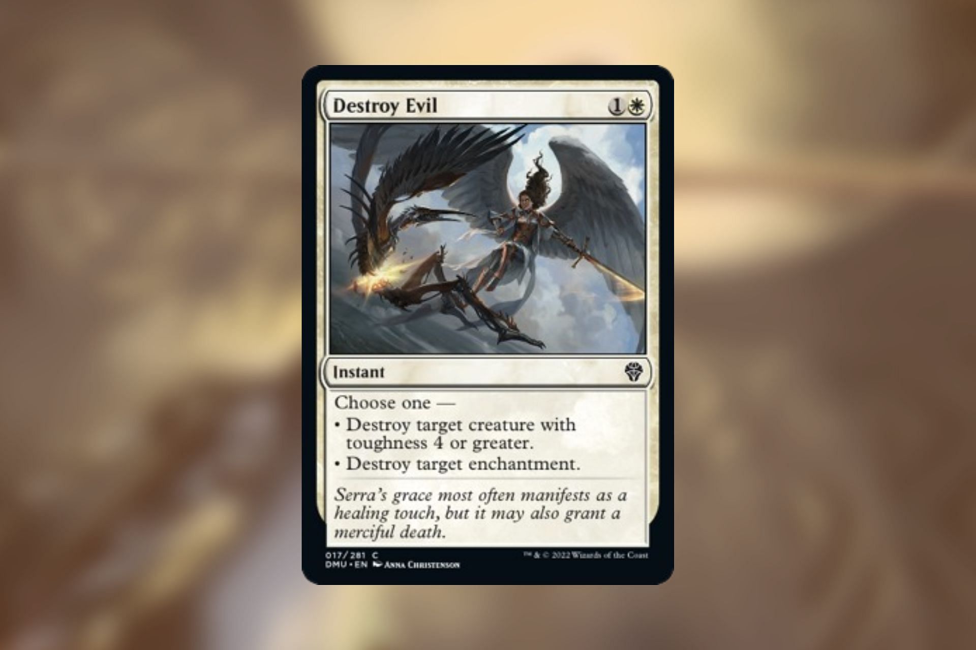 Destroy Evil is exactly what White is supposed to do in MTG (Image via Wizards of the Coast)