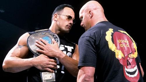 The Rock and Stone Cold Steve Austin during the WWE Attitude Era