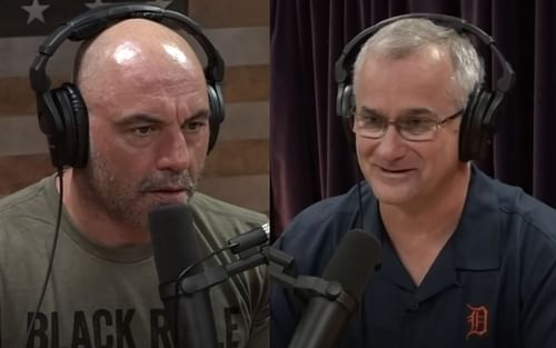 Joe Rogan (left) David Fravor (right) (image courtesy @JRE clips YouTube)