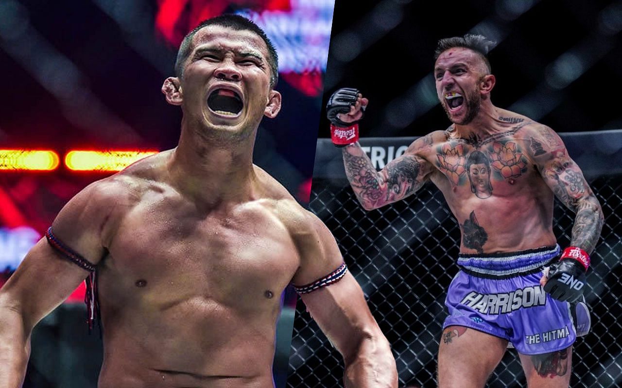 Nong-O Gaiyanghadao (left), Liam Harrison (right) [Photo Credit: ONE Championship] 