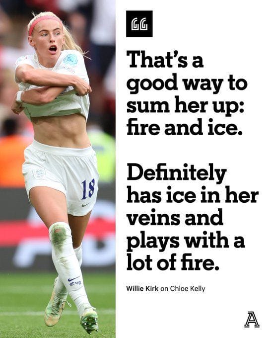 Chloe Kelly took shirt off and celebrated England's Euro 2022 winner