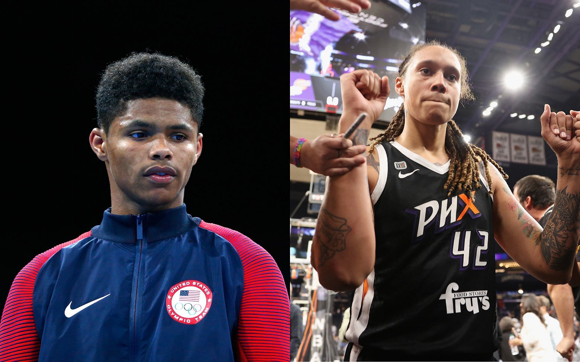 Shakur Stevenson (left) and Brittney Griner (right) (Image credits Getty Images)