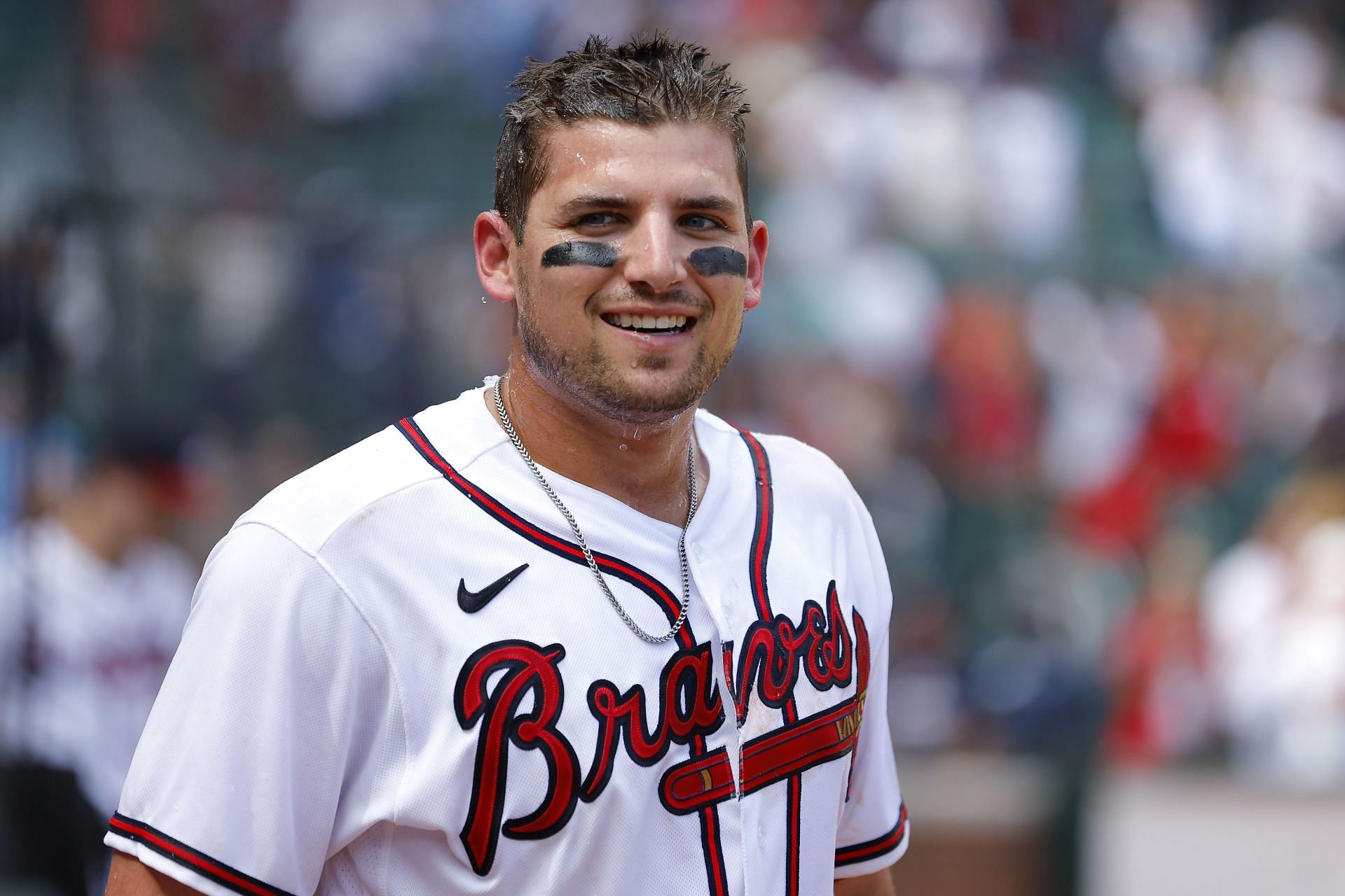 Austin Riley during a Arizona Diamondbacks v Atlanta Braves game