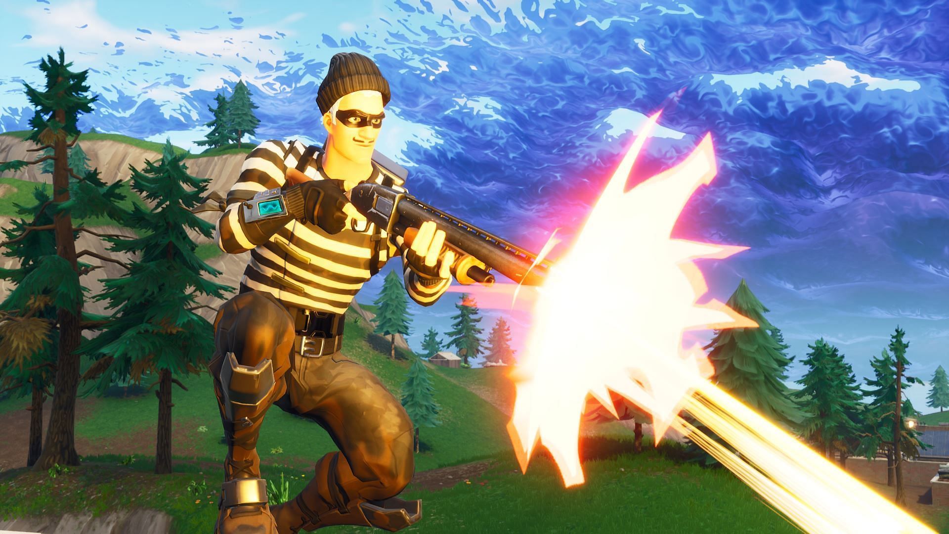 Fortnite players have to deal damage to opponents while airborne for the latest challenge (Image via Epic Games)