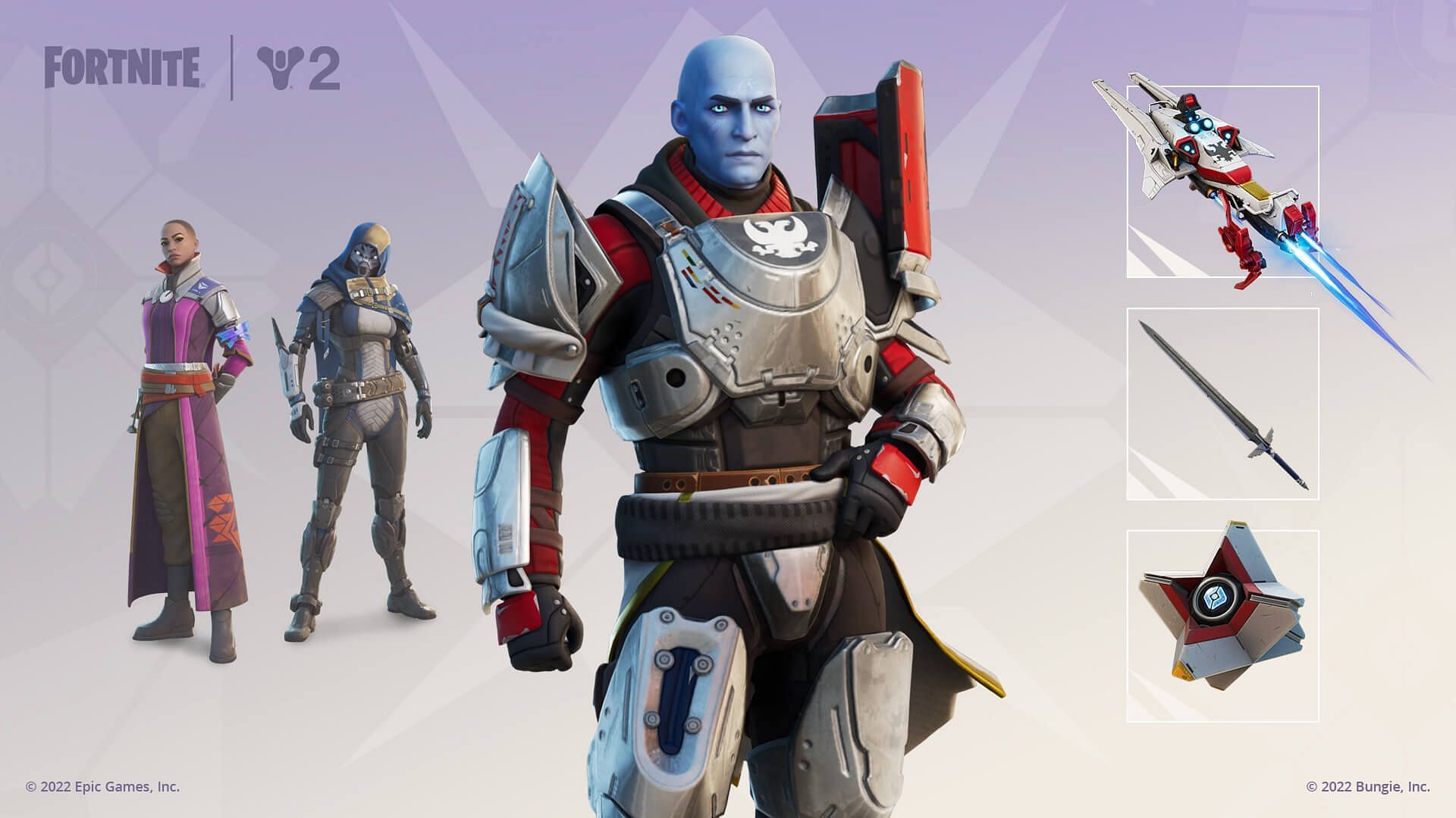 Destiny 2 cosmetic items are coming to Fortnite on August 23 (Image via Epic Games)