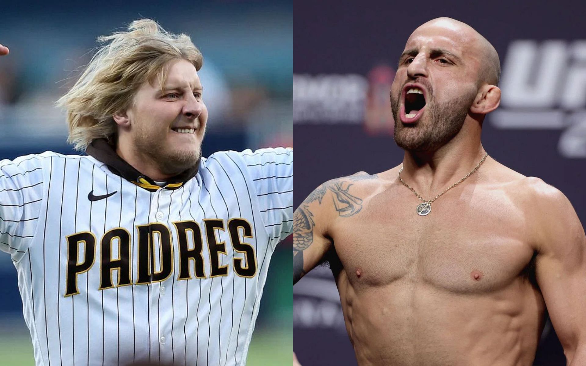 Paddy Pimblett (left), Alexander Volkanovski (right)