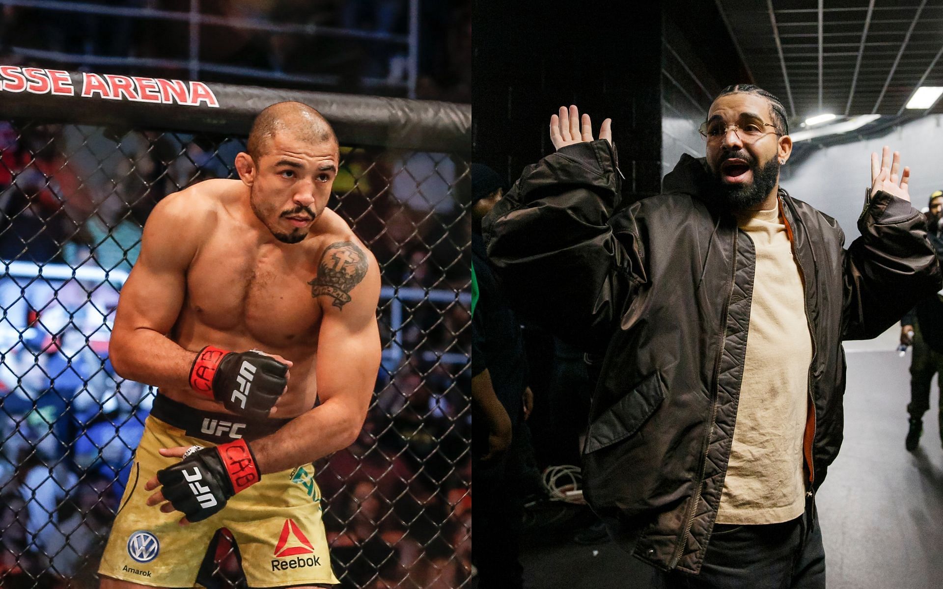 Jose Aldo (left) and Drake (right) [Images courtesy of Getty]