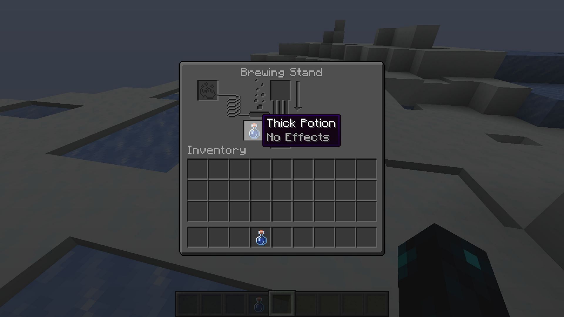 Thick potion is brewed from glowstone dust in Minecraft (Image via Mojang)