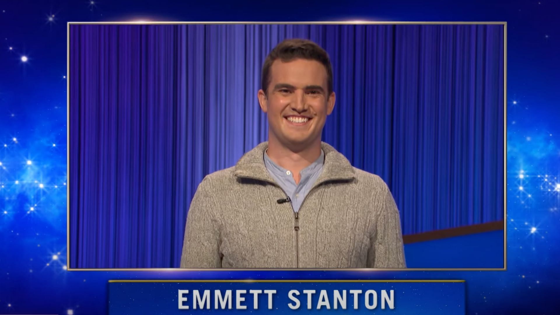 Emmett Stanton: Tonight's winner (Image via Jeopardy)